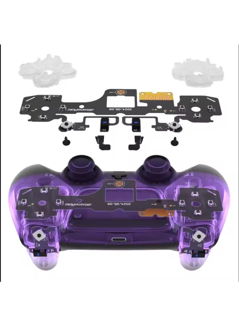 eXtremeRate مجموعة eXtremeRate Light Version الكاملة ذات النقر V2 لوحدة تحكم PS5، تتضمن أزرار الكتف BDM-050، ومجموعة مفاتيح صغيرة L2R2 ذات نقرة سريعة، وأزرار لمسية L1R1 لنقرة الماوس لوحدة تحكم PS5 - Image 1